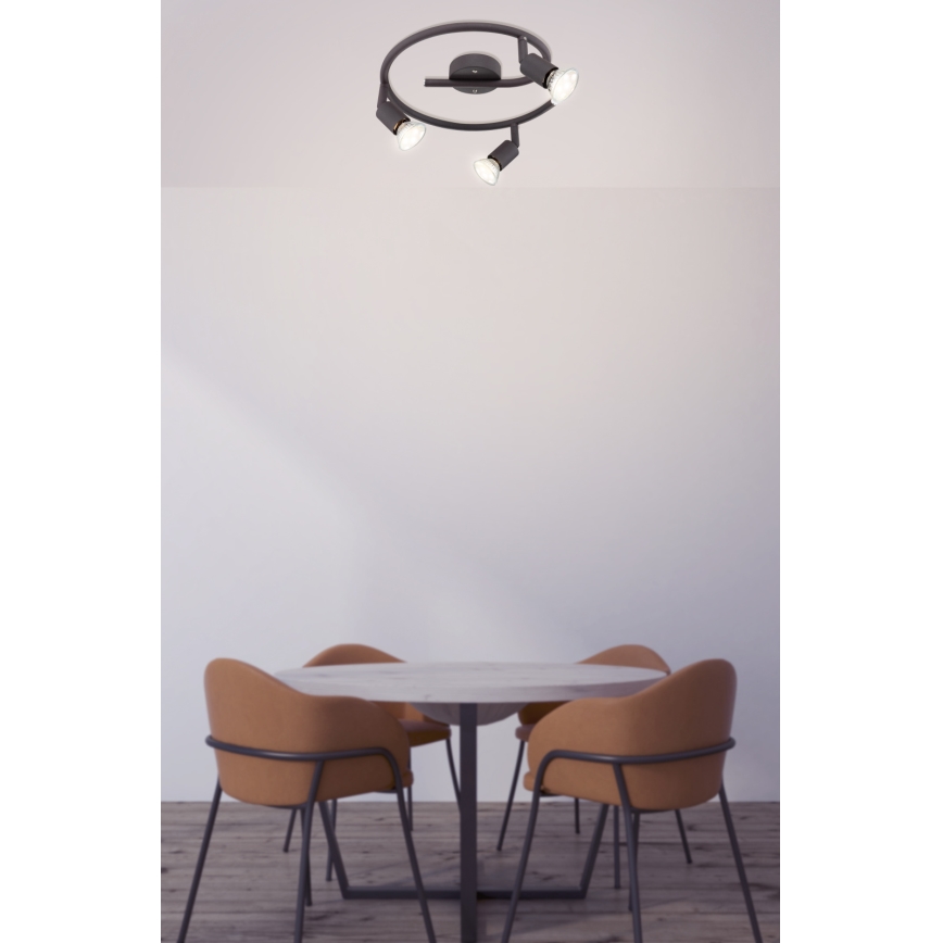 Globo - LED Σποτ 3xGU10/3W/230V μαύρο