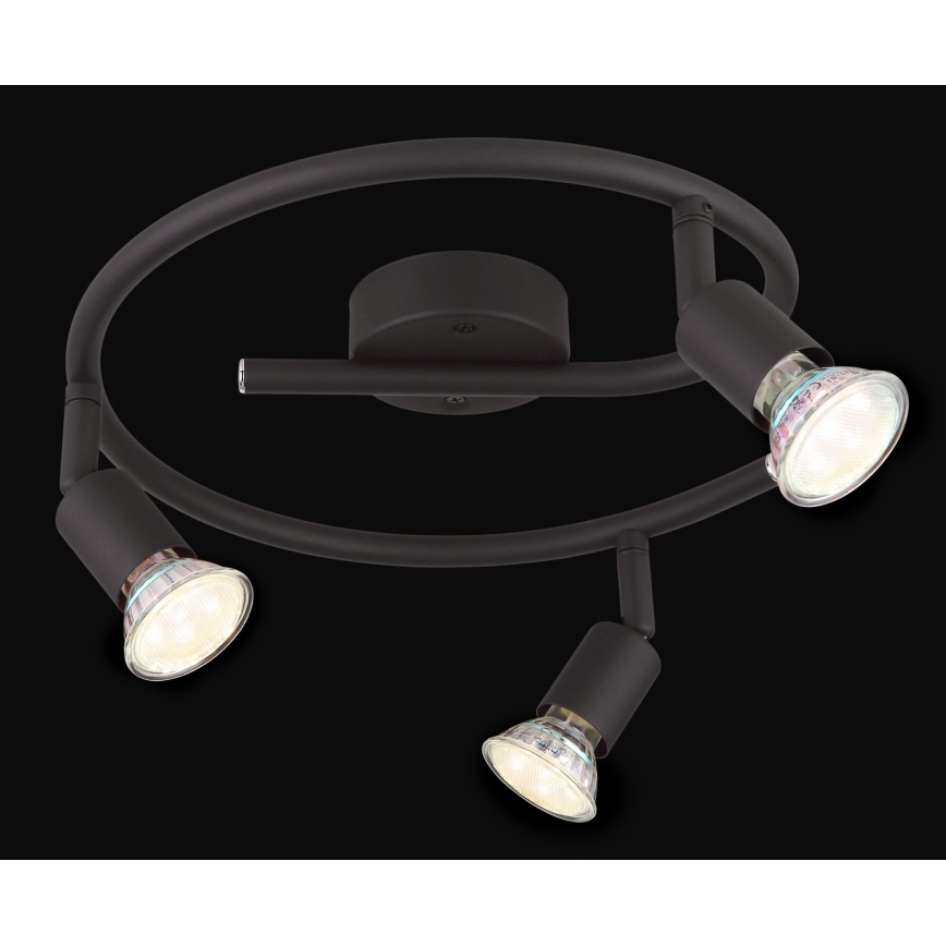 Globo - LED Σποτ 3xGU10/3W/230V μαύρο