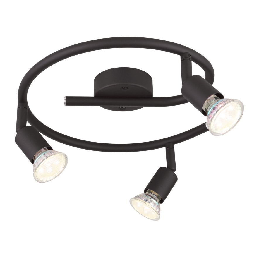 Globo - LED Σποτ 3xGU10/3W/230V μαύρο