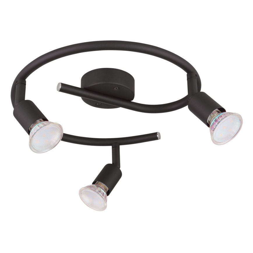 Globo - LED Σποτ 3xGU10/3W/230V μαύρο