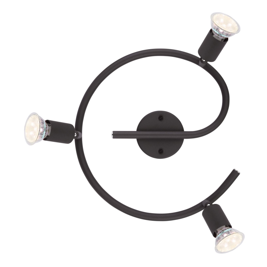 Globo - LED Σποτ 3xGU10/3W/230V μαύρο