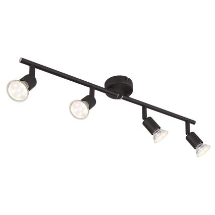Globo - LED Σποτ 4xGU10/3W/230V μαύρο