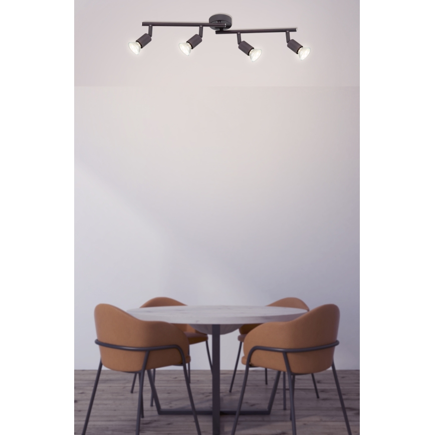 Globo - LED Σποτ 4xGU10/3W/230V μαύρο