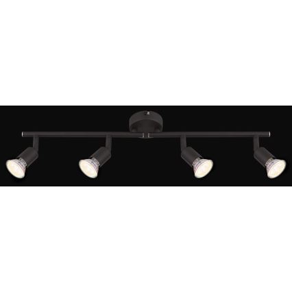 Globo - LED Σποτ 4xGU10/3W/230V μαύρο