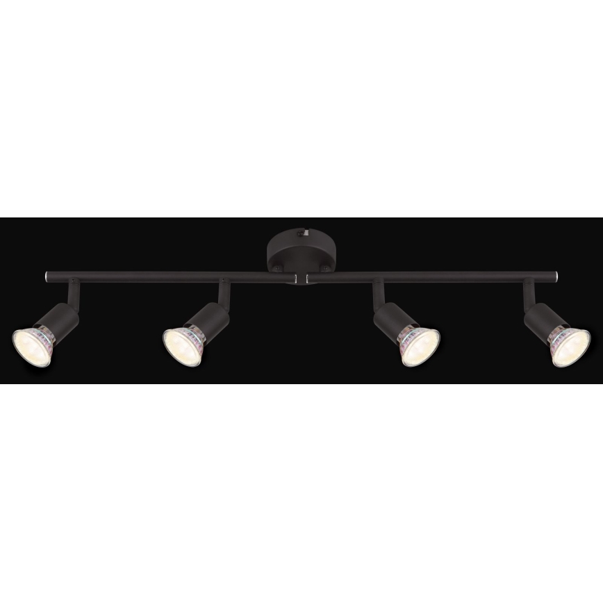 Globo - LED Σποτ 4xGU10/3W/230V μαύρο