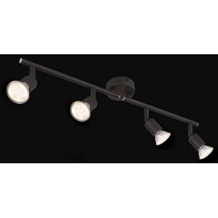 Globo - LED Σποτ 4xGU10/3W/230V μαύρο
