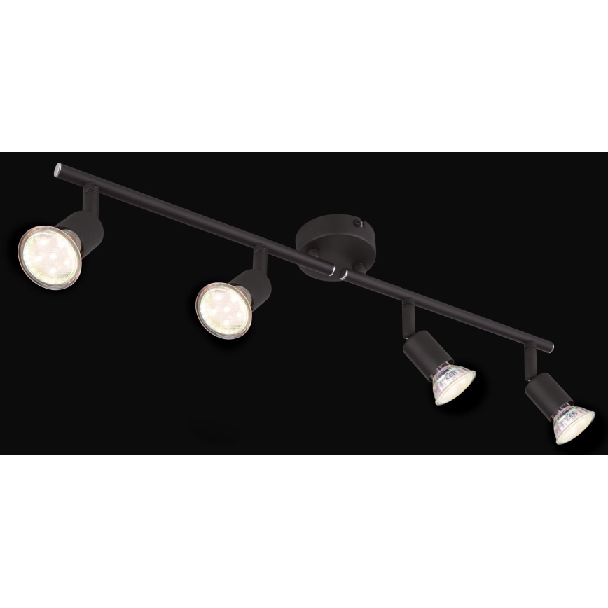 Globo - LED Σποτ 4xGU10/3W/230V μαύρο