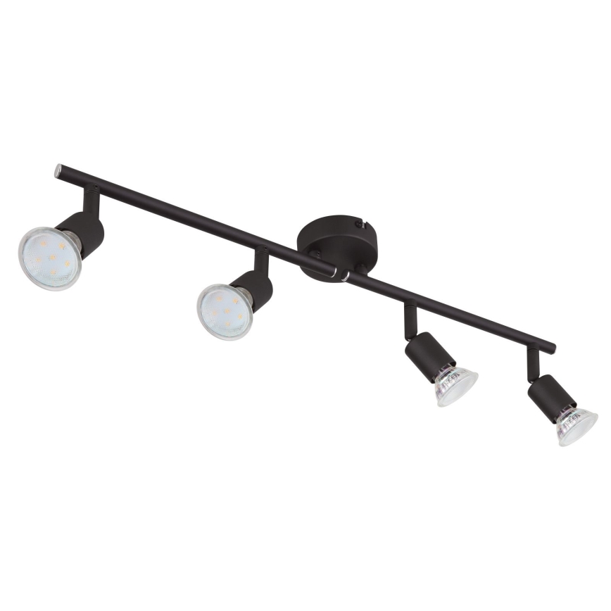 Globo - LED Σποτ 4xGU10/3W/230V μαύρο