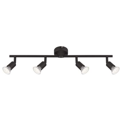 Globo - LED Σποτ 4xGU10/3W/230V μαύρο