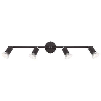 Globo - LED Σποτ 4xGU10/3W/230V μαύρο
