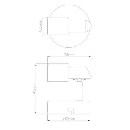 Globo - Φωτιστικό σποτ τοίχου LED 1xGU10/3W/230V