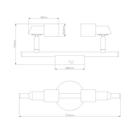 Globo - LED Σποτ 2xGU10/3W/230V