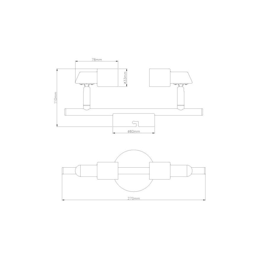 Globo - LED Σποτ 2xGU10/3W/230V