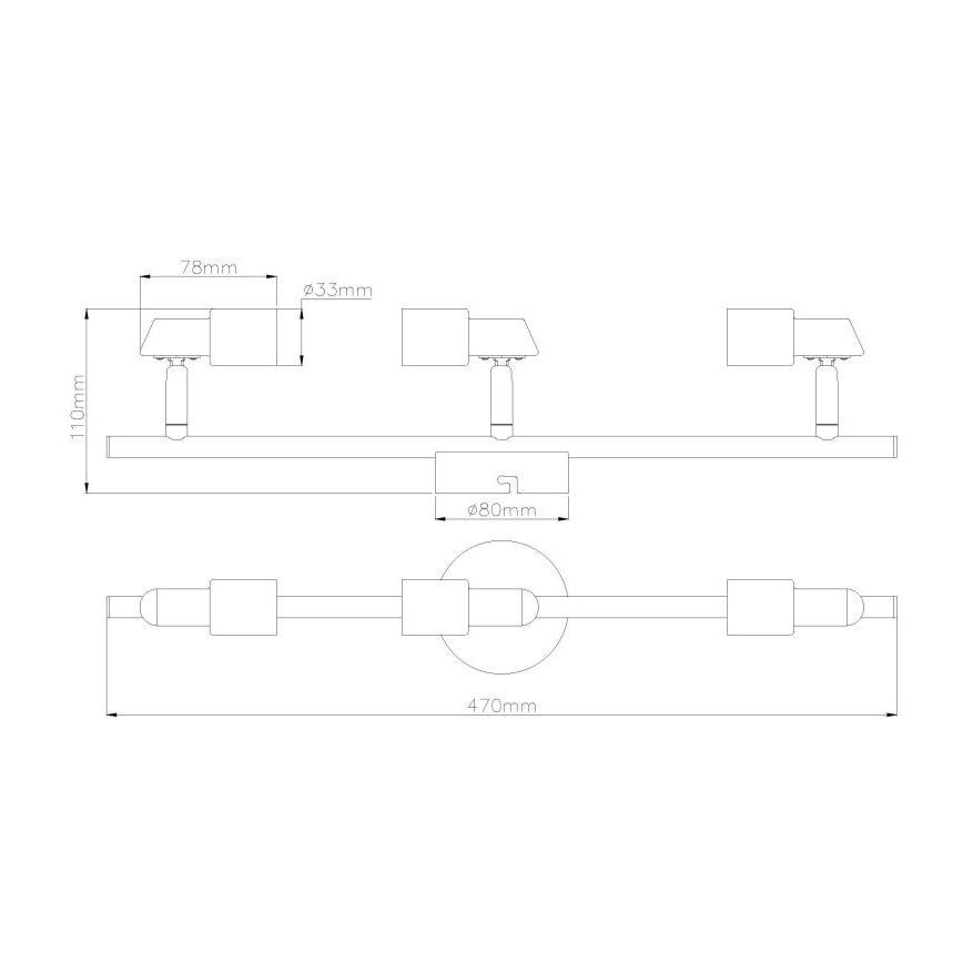 Globo - LED Σποτ 3xGU10/3W/230V