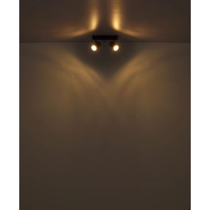 Globo - Φωτιστικό σποτ 2xGU10/25W/230V λευκό/ματ χρώμιο