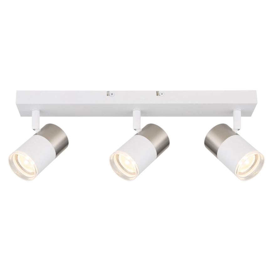 Globo - Φωτιστικό σποτ 3xGU10/25W/230V λευκό/ματ χρώμιο