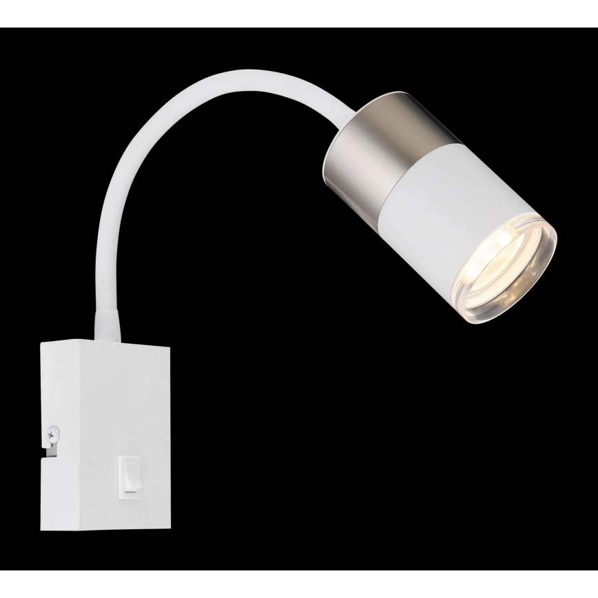 Globo - Σποτ τοίχου 1xGU10/25W/230V λευκό/ματ χρώμιο