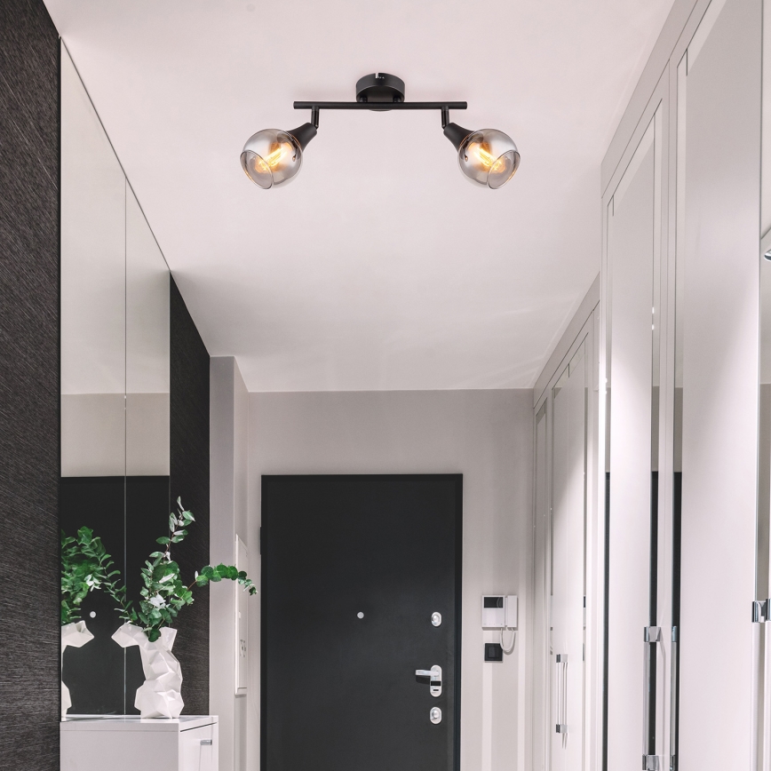 Globo - Φωτιστικό σποτ 2xE14/40W/230V μαύρο
