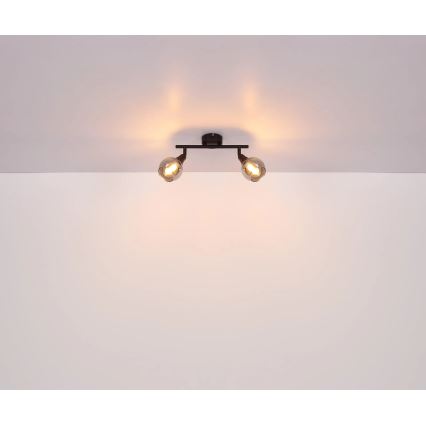 Globo - Φωτιστικό σποτ 2xE14/40W/230V μαύρο