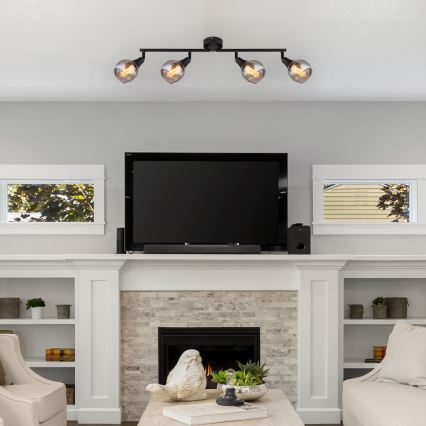 Globo - Φωτιστικό σποτ 4xE14/40W/230V μαύρο