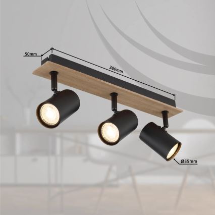 Globo - Φωτιστικό σποτ 3xGU10/35W/230V