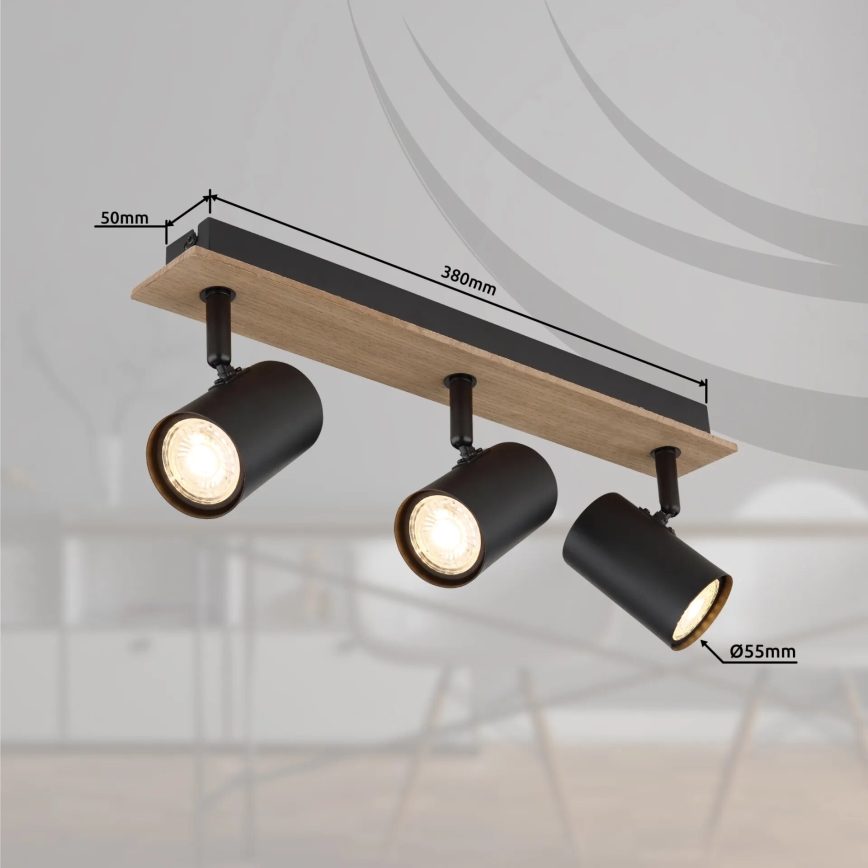Globo - Φωτιστικό σποτ 3xGU10/35W/230V