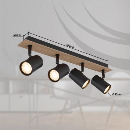 Globo - Φωτιστικό σποτ 4xGU10/35W/230V