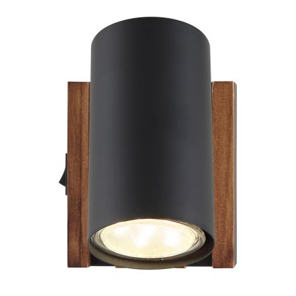 Globo - Σποτ τοίχου 1xGU10/25W/230V μαύρο