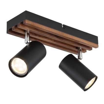 Globo - Φωτιστικό σποτ 2xGU10/25W/230V μαύρο