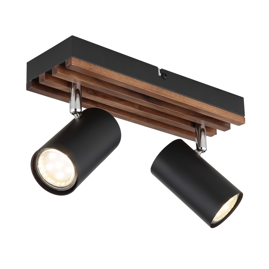 Globo - Φωτιστικό σποτ 2xGU10/25W/230V μαύρο