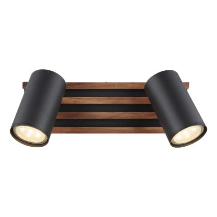 Globo - Φωτιστικό σποτ 2xGU10/25W/230V μαύρο