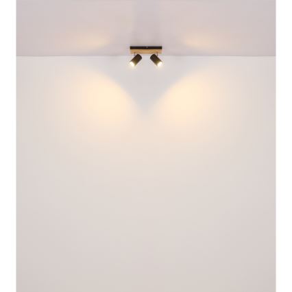 Globo - Φωτιστικό σποτ 2xGU10/25W/230V μαύρο