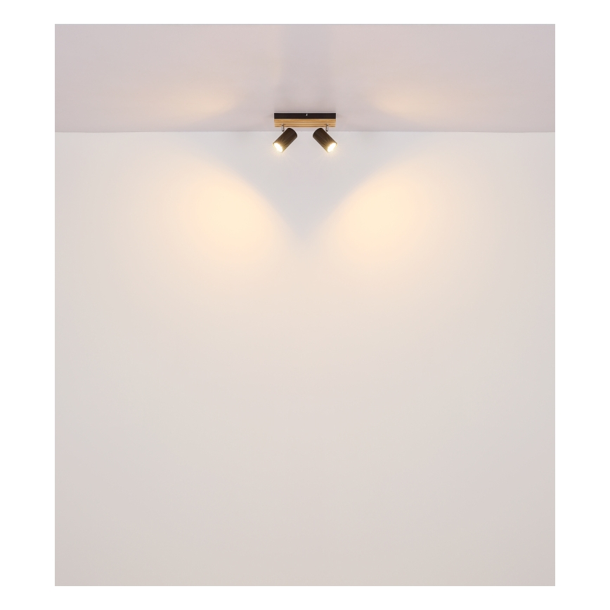 Globo - Φωτιστικό σποτ 2xGU10/25W/230V μαύρο