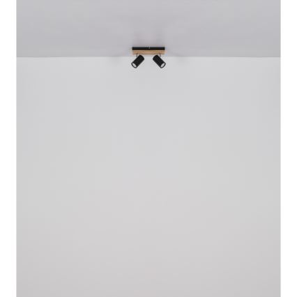 Globo - Φωτιστικό σποτ 2xGU10/25W/230V μαύρο