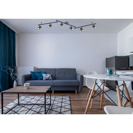 Globo - Φωτιστικό σποτ 6xGU10/35W/230V ανθρακί