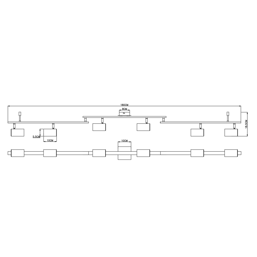 Globo - Φωτιστικό σποτ 6xGU10/35W/230V λευκό
