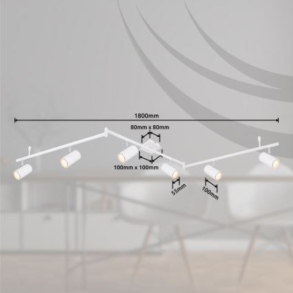 Globo - Φωτιστικό σποτ 6xGU10/35W/230V λευκό