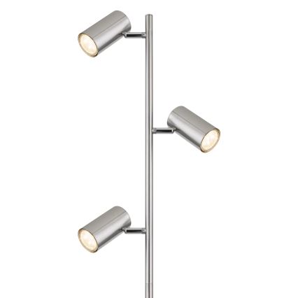 Globo - Επιδαπέδιο φωτιστικό 3xGU10/5W/230V ματ χρώμιο