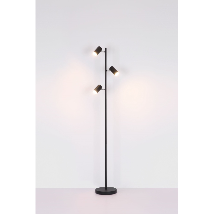 Globo - Επιδαπέδια λάμπα 3xGU10/5W/230V μαύρο