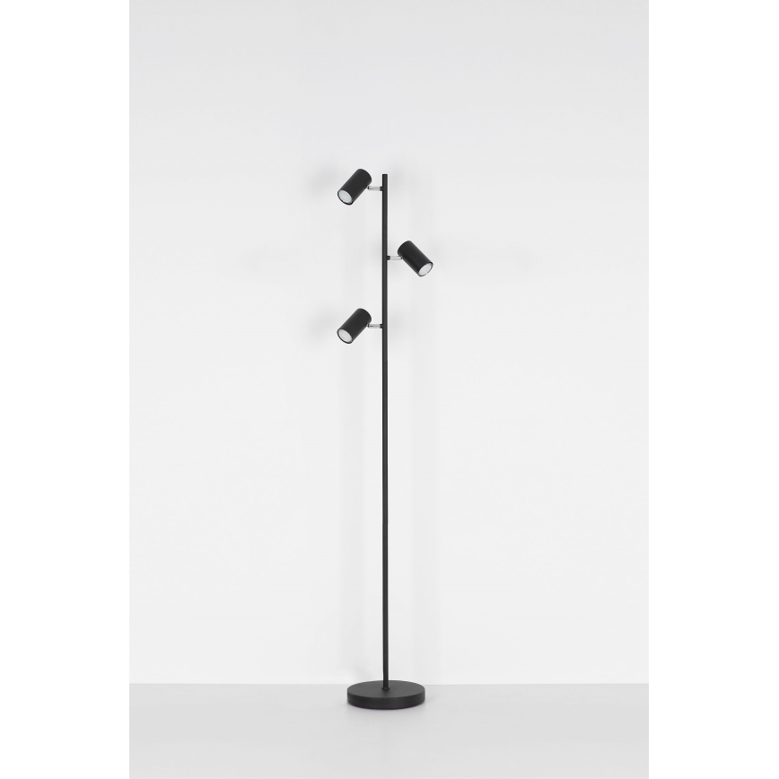 Globo - Επιδαπέδια λάμπα 3xGU10/5W/230V μαύρο