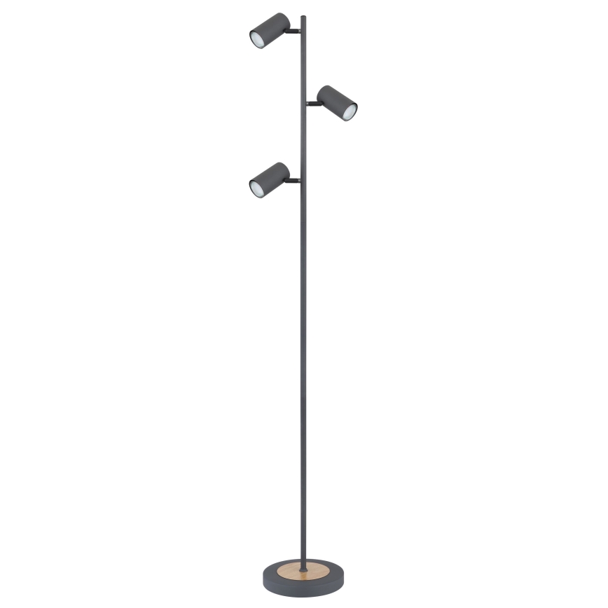 Globo - Επιδαπέδια λάμπα 3xGU10/5W/230V γκρι