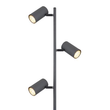 Globo - Επιδαπέδια λάμπα 3xGU10/5W/230V γκρι