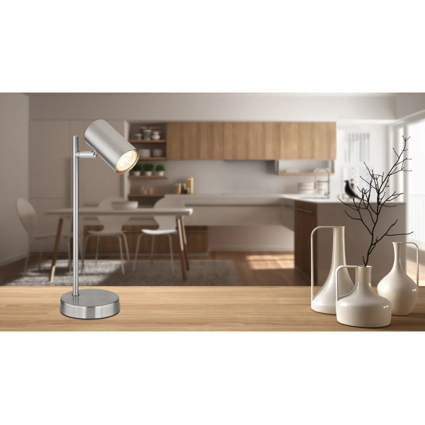 Globo - Eπιτραπέζιο φωτιστικό 1xGU10/5W/230V ματ χρώμιο