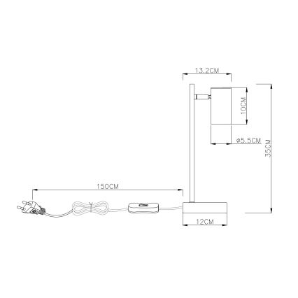 Globo - Eπιτραπέζια λάμπα 1xGU10/5W/230V μαύρο