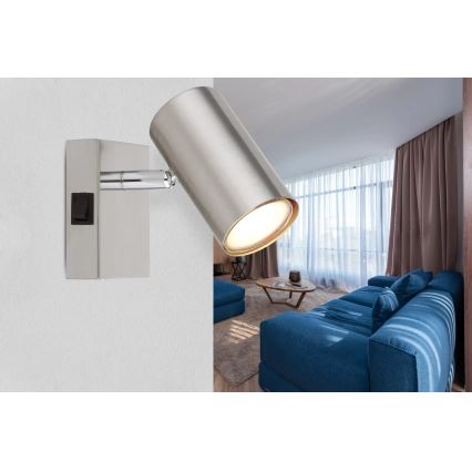 Globo - Σποτ τοίχου 1xGU10/25W/230V ματ χρώμιο