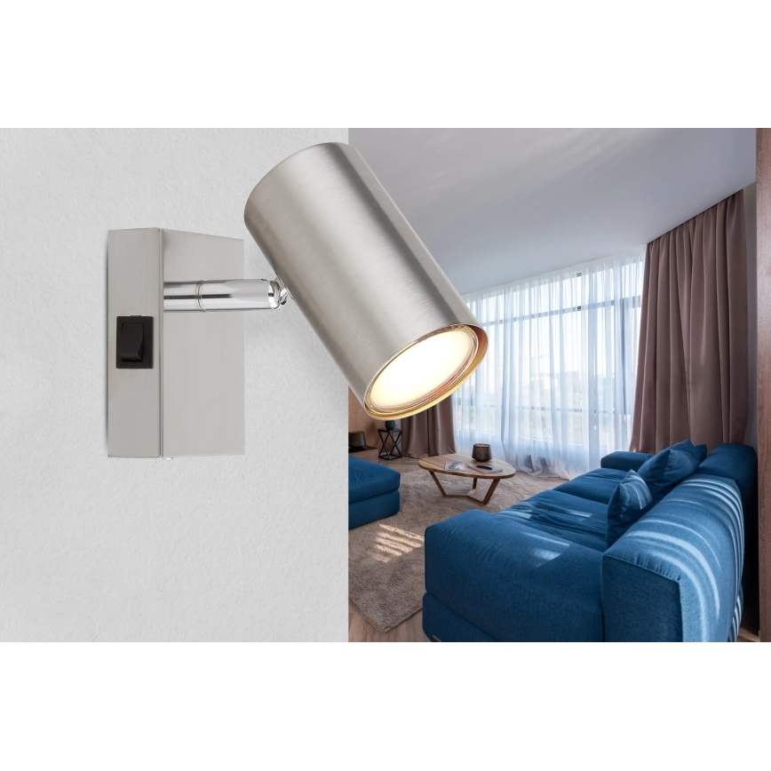 Globo - Σποτ τοίχου 1xGU10/25W/230V ματ χρώμιο