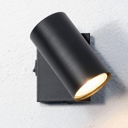 Globo - Επιτοίχιο φωτιστικό spot 1xGU10/25W/230V μαύρο