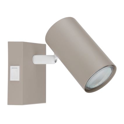 Globo - Επιτοίχιο φωτιστικό σποτ 1xGU10/35W/230V μπεζ