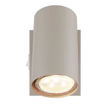 Globo - Επιτοίχιο φωτιστικό σποτ 1xGU10/35W/230V μπεζ