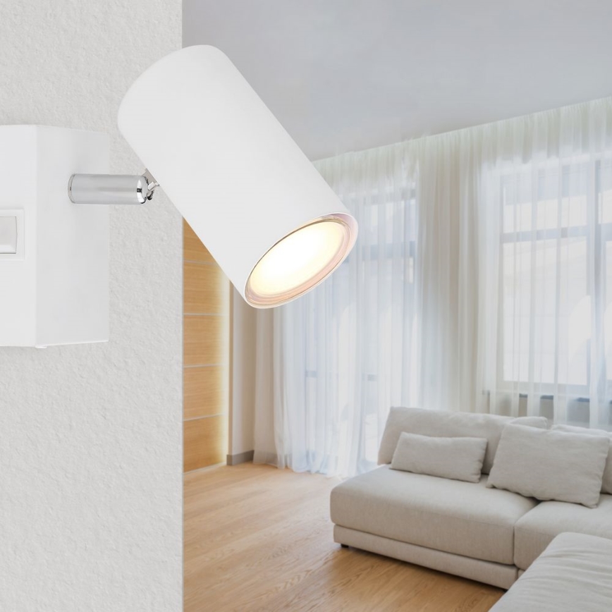 Globo - Φωτιστικό σποτ τοίχου 1xGU10/25W/230V λευκό